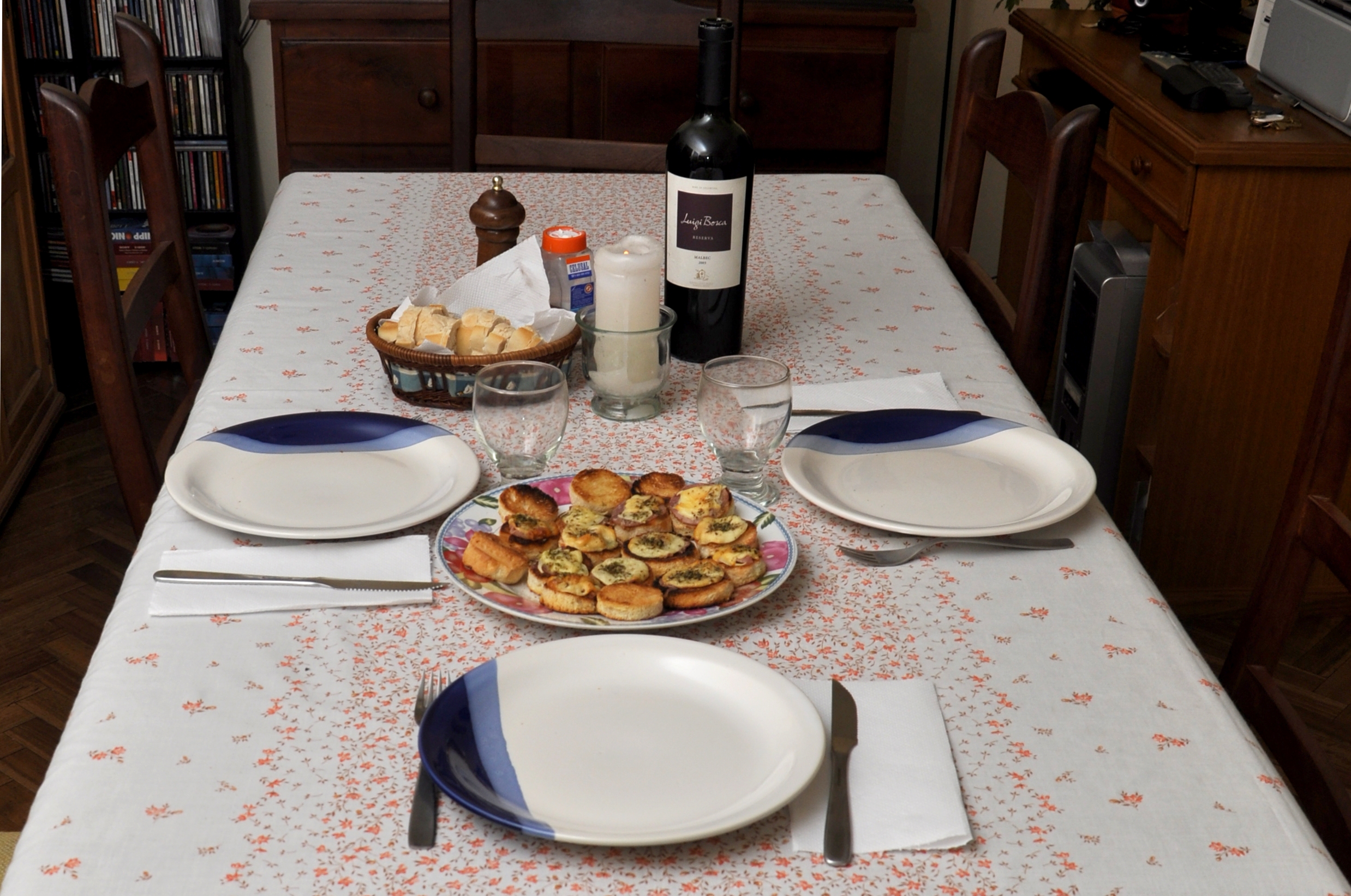 Cena para tres
