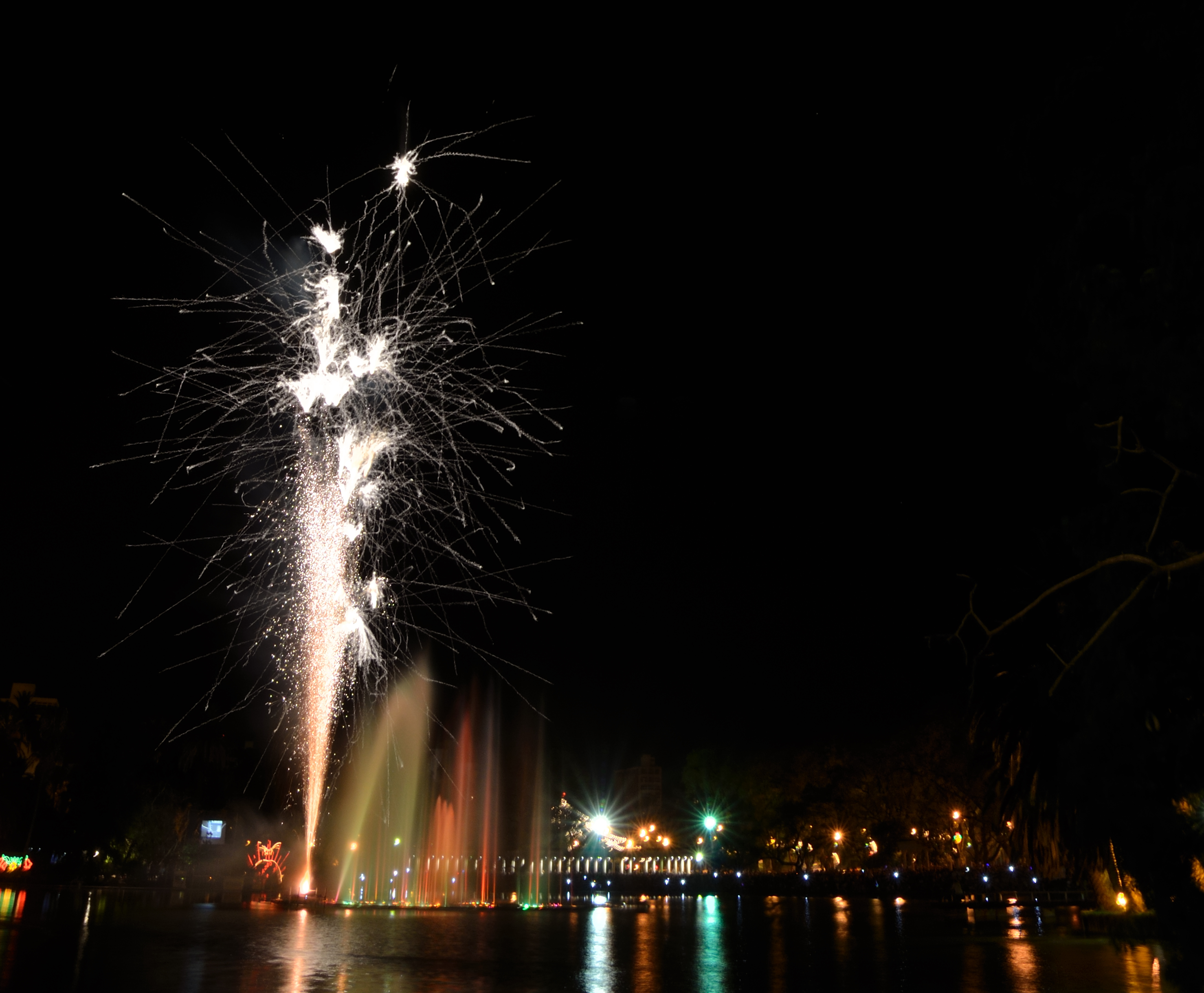 Fuegos artificiales en el laguito (2)