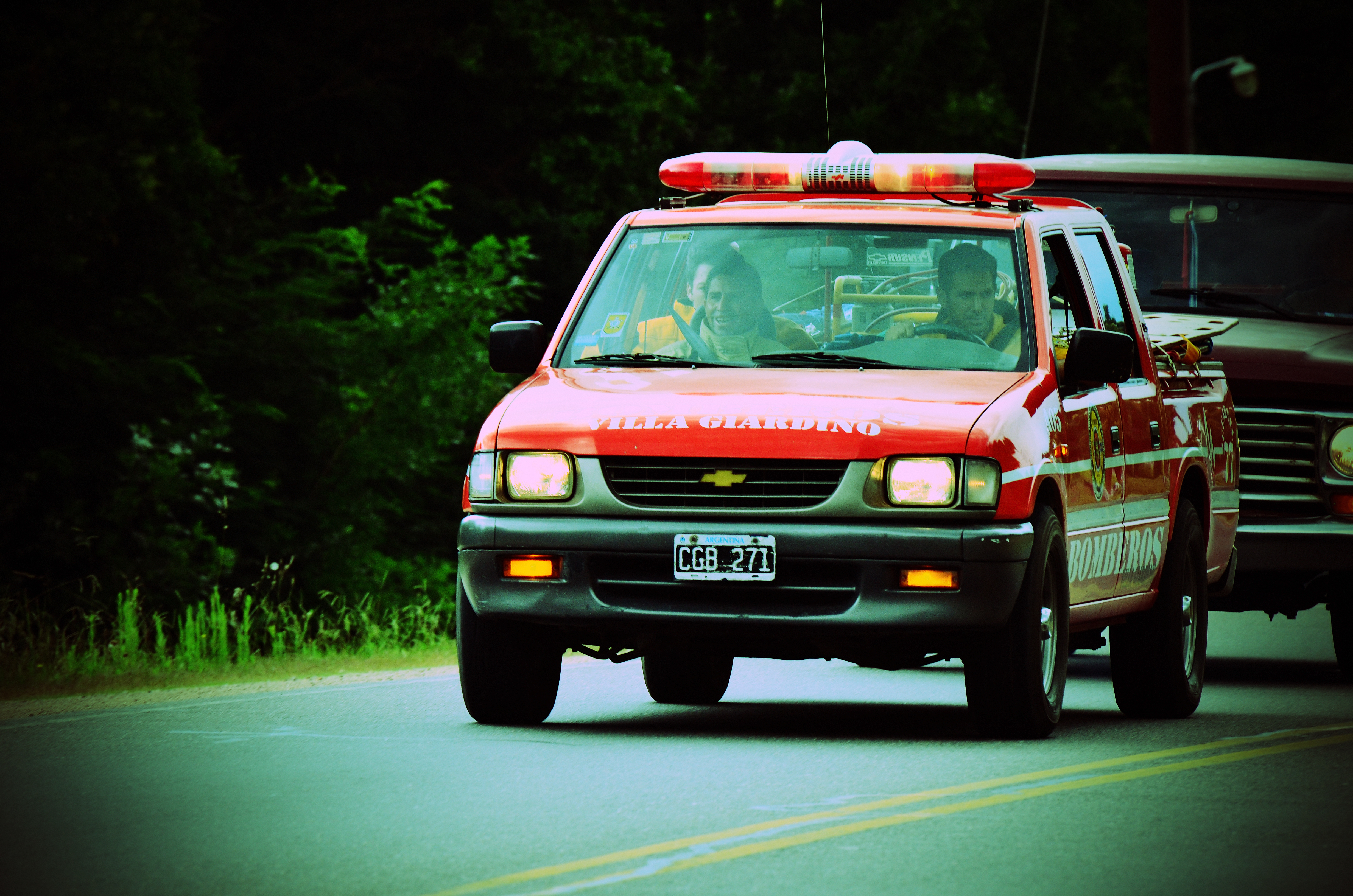 Los bomberos de Villa Giardino (lomografía simulada)