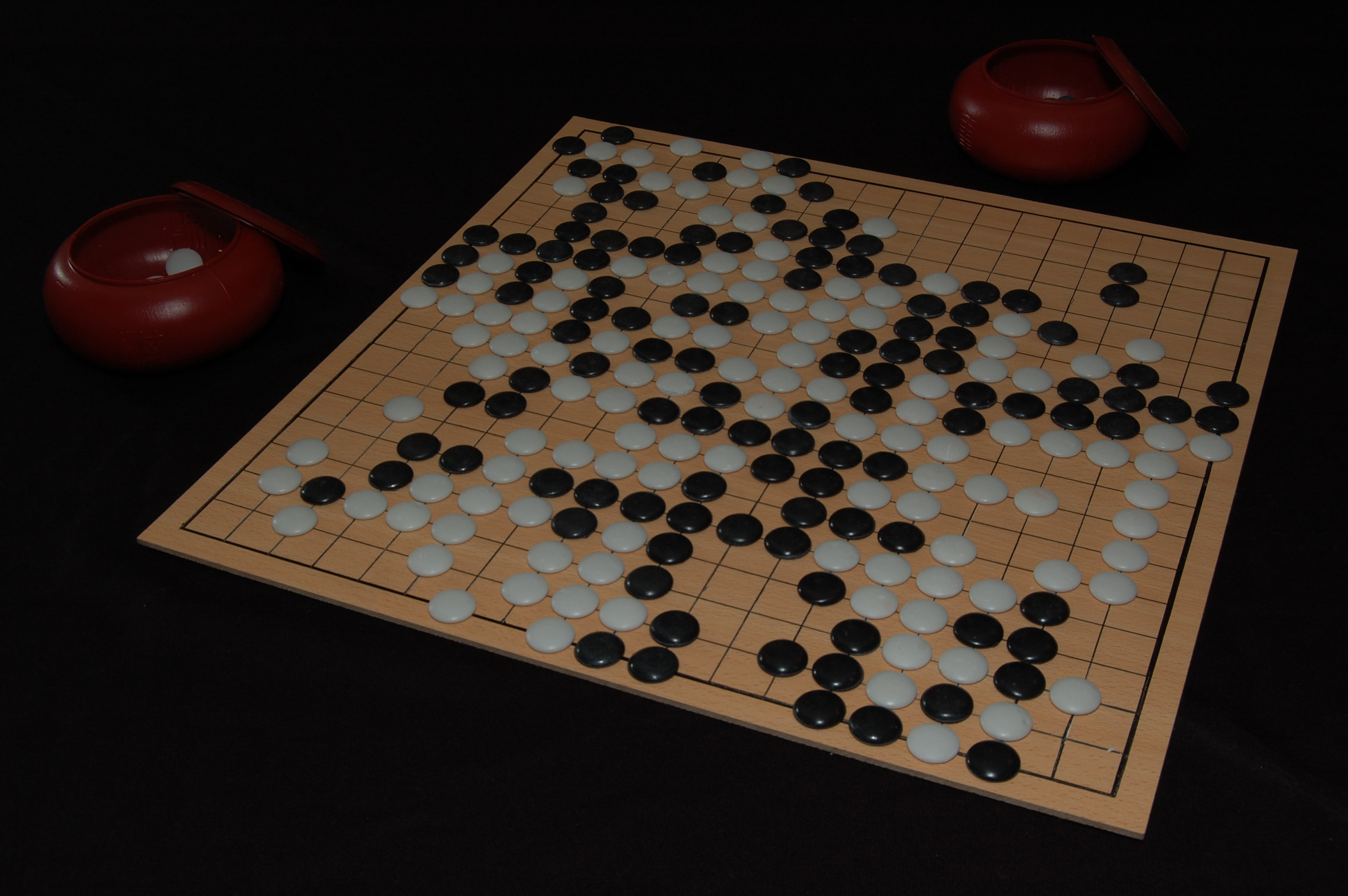 Mi tablero hecho en casa de WéiQí (Go)